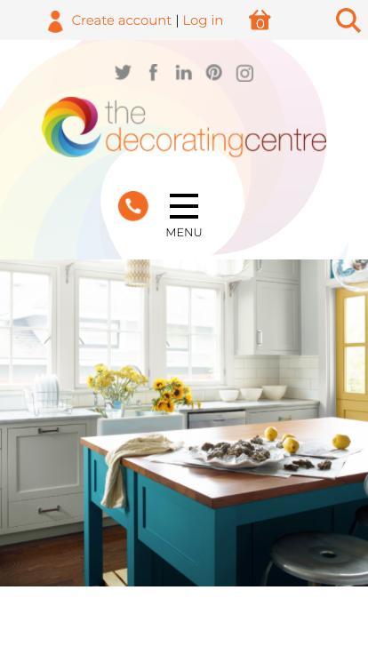 A website design for a decoration company shown on a mobile
