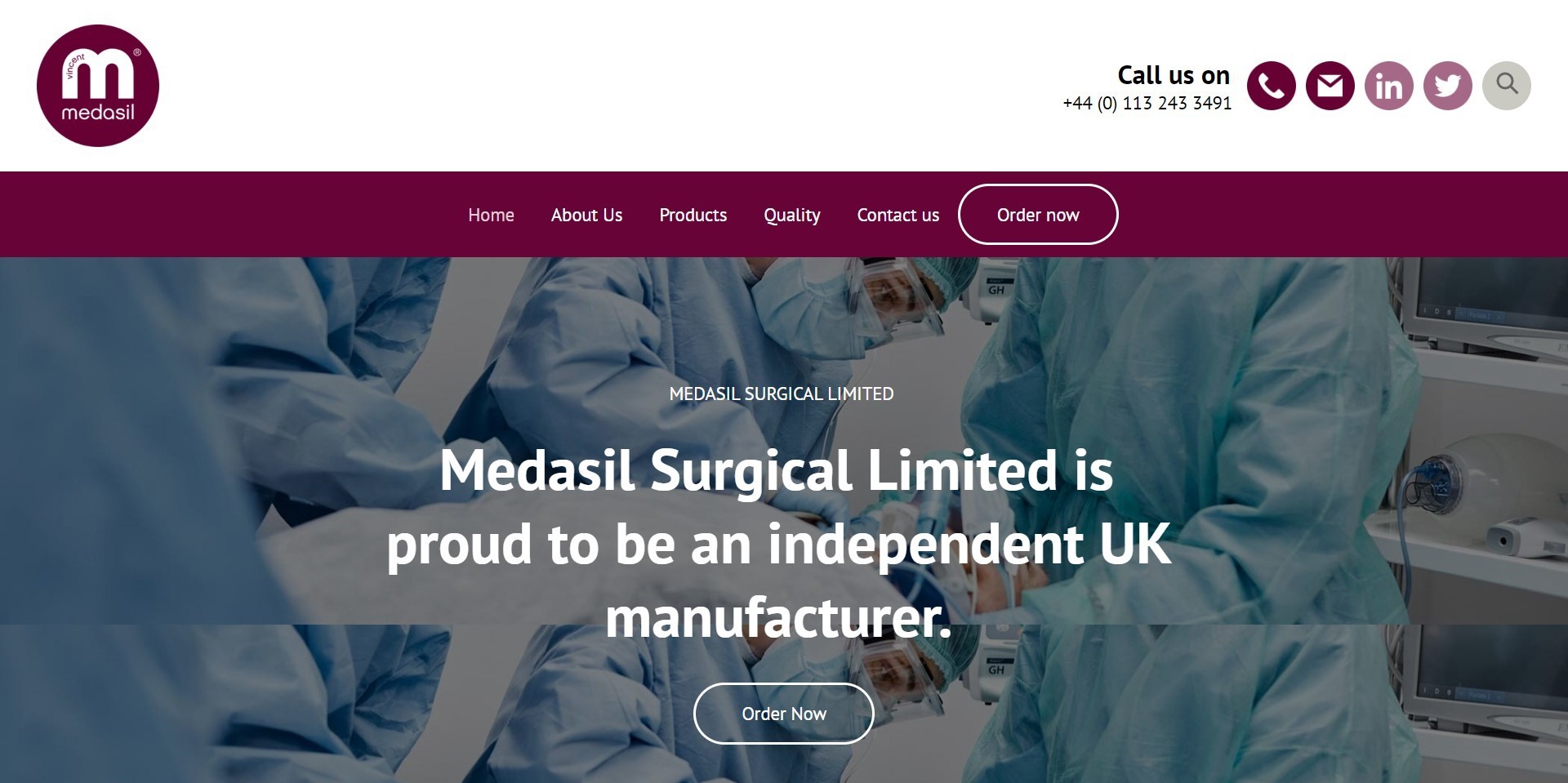 The new Medasil, designed by it'seeze, website shown on desktop